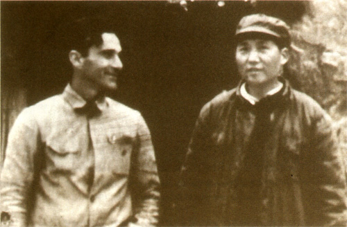 Ed Snow standing with Mao Baoan