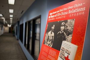 UMKC Edgar Snow exhibit poster reads "80 Years of US-China Relations"